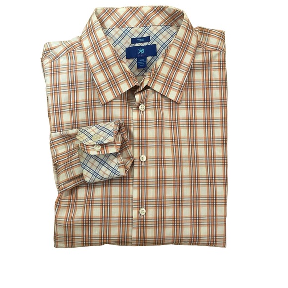 Mens EGARA Coral Plaid Button Down Long Sleeve Shirt 2XL‎ - Picture 1 of 9